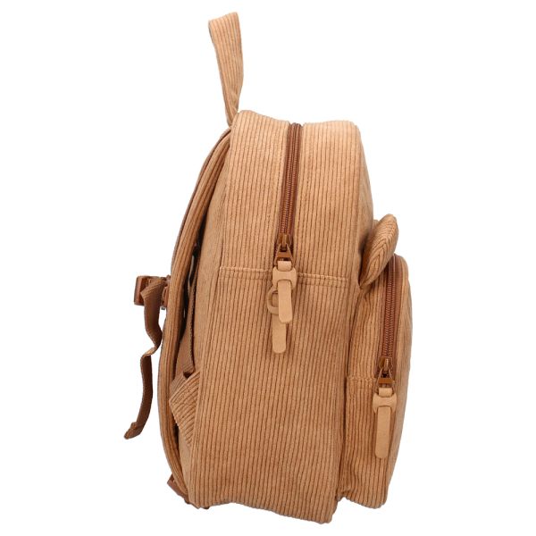 Sac à dos enfant Ourson côtelé marron 31 cm