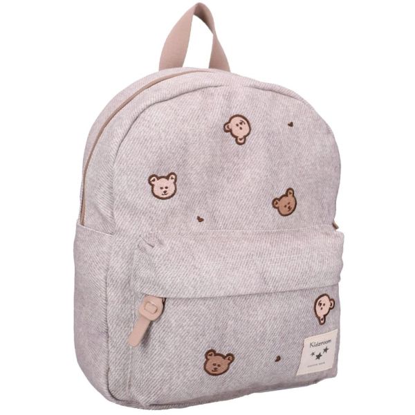 Sac à dos enfant oursons gris denim 31 cm