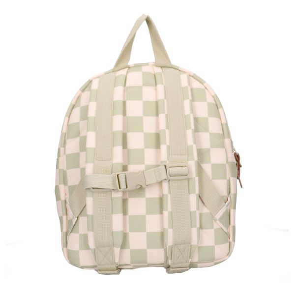 Sac à dos enfant Pâquerettes beige/vert 31 cm