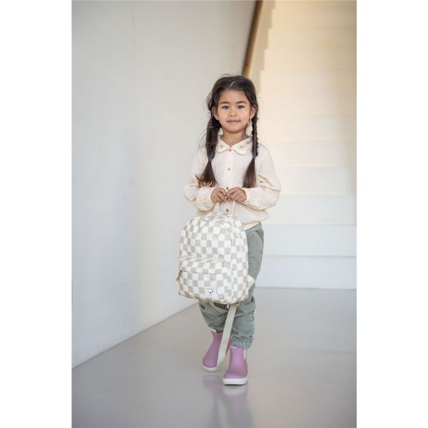 Sac à dos enfant Pâquerettes beige/vert 31 cm