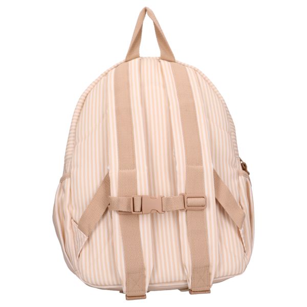 Sac à dos enfant Rayures Avions beige 36 cm