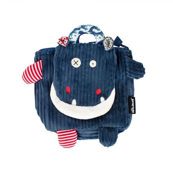Sac à dos velours Hippipos l'hippopotame
