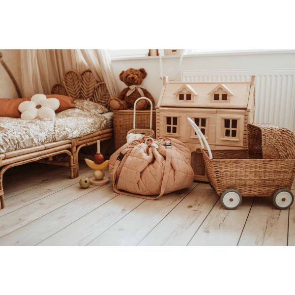 Sac à jouets / tapis d'éveil 2 en 1 Noomad soft Fleuri