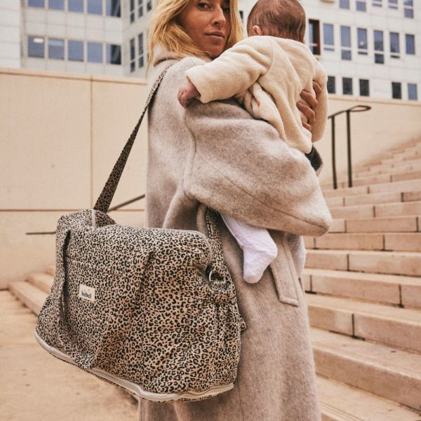 Sac à langer 24/48h Collection Léopard beige