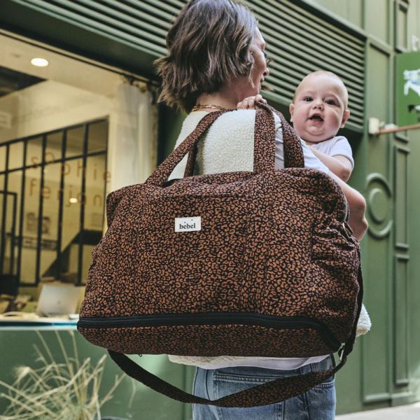 Sac à langer 24/48h Collection Léopard Noir