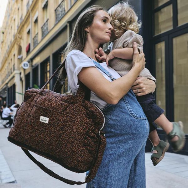 Sac à langer 24/48h Collection Léopard Noir