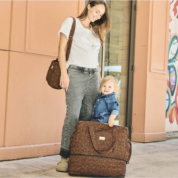 Sac à langer 24/48h Collection Léopard Noir