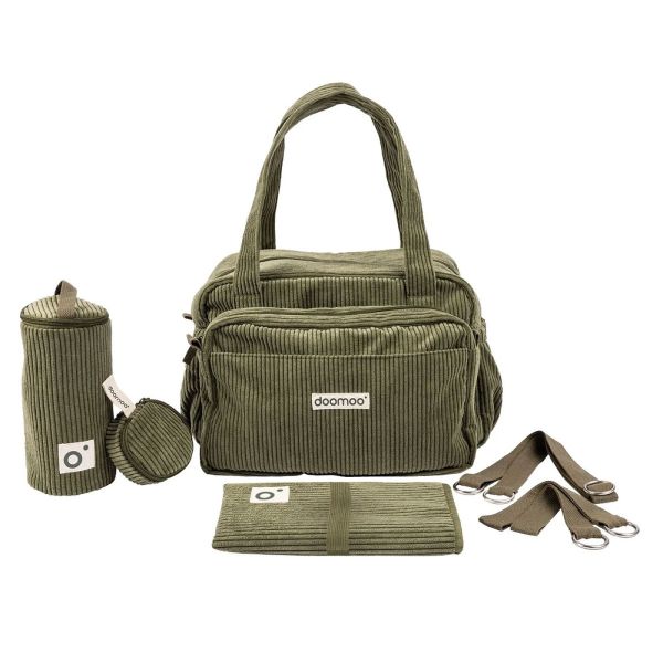 Sac à langer velours côtelé Fluffy Corduroy Kaki