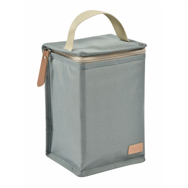 Sac à langer Genève Vert Sauge + Pochette repas isotherme Vert sauge + Sucette réversible colour essence 6/18 mois sauge