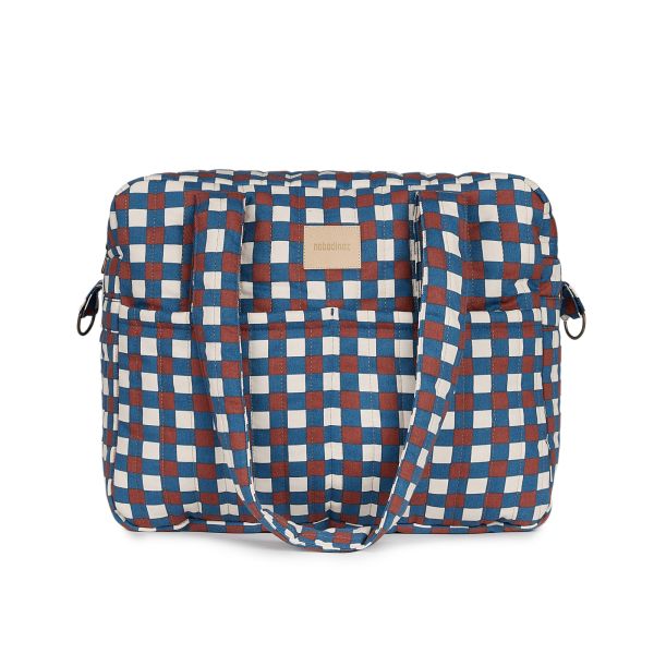 Sac à langer poussette imperméable Hyde Park Blue Red Mosaic