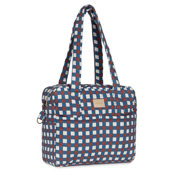 Sac à langer poussette imperméable Hyde Park Blue Red Mosaic