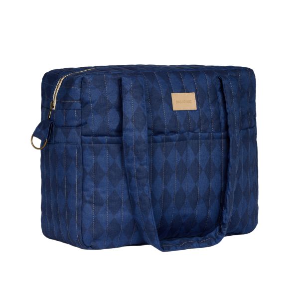 Sac à langer poussette imperméable Hyde Park Denim Blue Diamonds