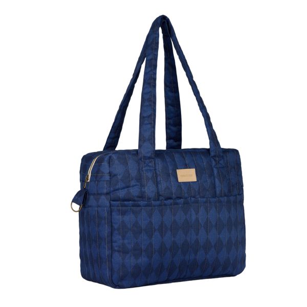 Sac à langer poussette imperméable Hyde Park Denim Blue Diamonds