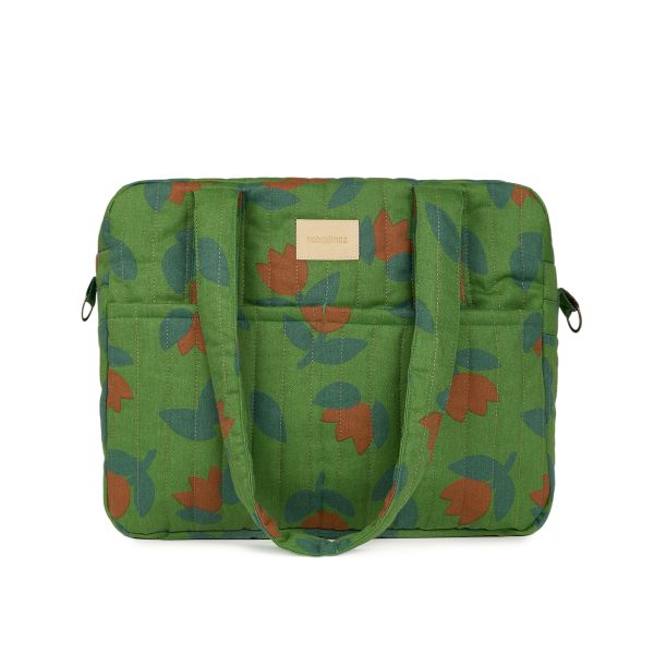 Sac à langer poussette imperméable Hyde Park Green Tulips