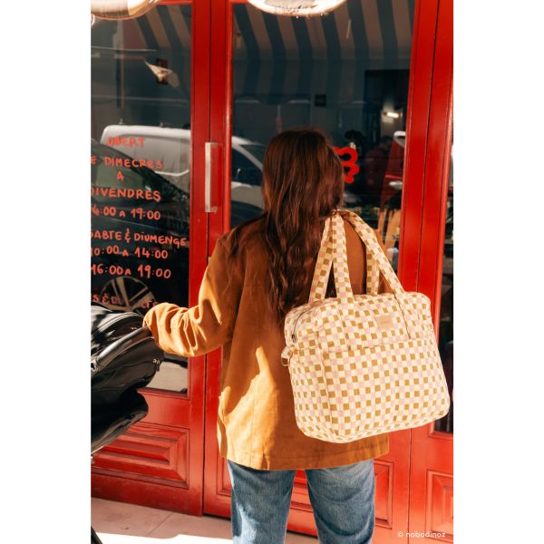 Sac à langer poussette imperméable Hyde Park Yellow Pink Mosaic