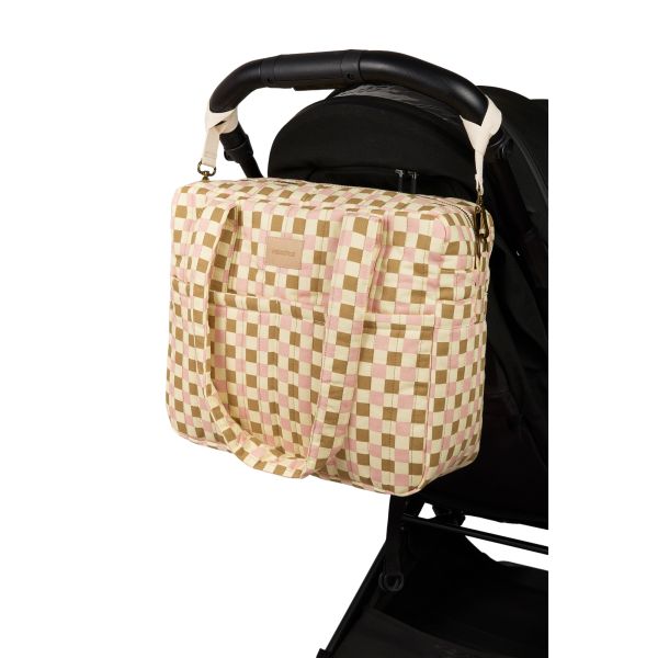 Sac à langer poussette imperméable Hyde Park Yellow Pink Mosaic