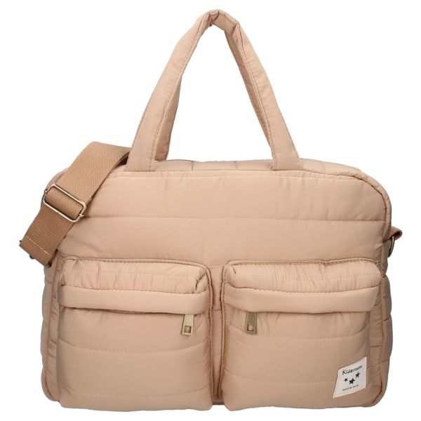 Sac à langer imperméable matelassé avec matelas à langer 2 crochets - Beige