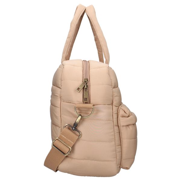 Sac à langer imperméable matelassé avec matelas à langer 2 crochets - Beige