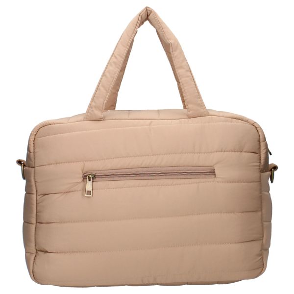 Sac à langer imperméable matelassé avec matelas à langer 2 crochets - Beige