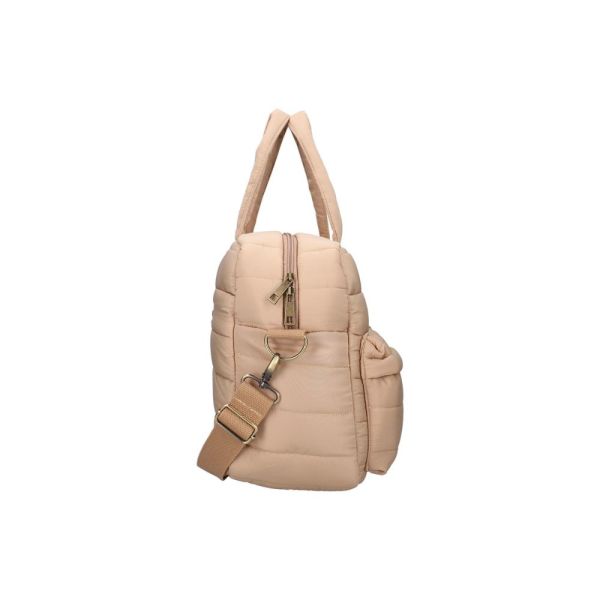 Sac à langer imperméable matelassé avec matelas à langer 2 crochets - Beige