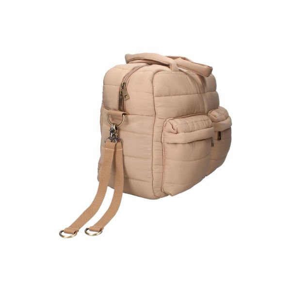Sac à langer imperméable matelassé avec matelas à langer 2 crochets - Beige