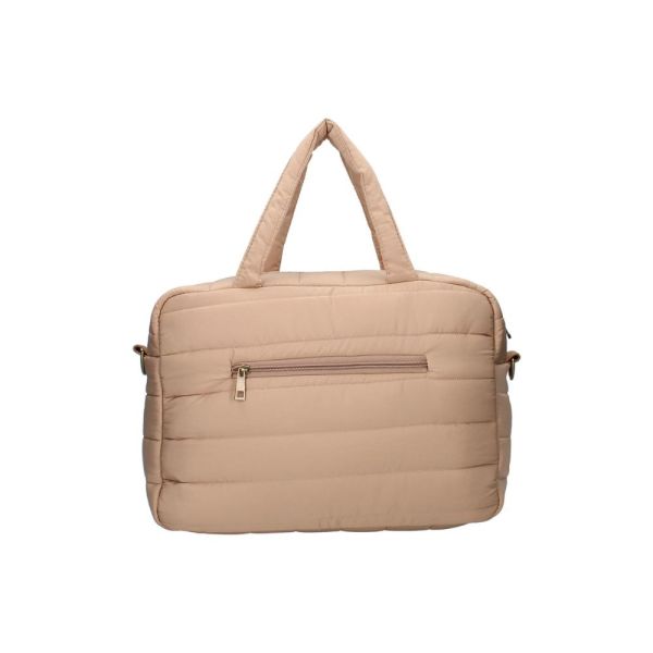 Sac à langer imperméable matelassé avec matelas à langer 2 crochets - Beige