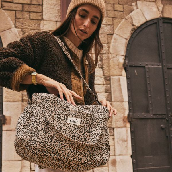 Sac à langer Middle Collection Léopard Beige