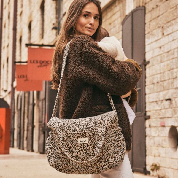 Sac à langer Middle Collection Léopard Beige