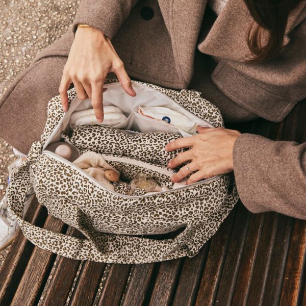 Sac à langer Middle Collection Léopard Beige