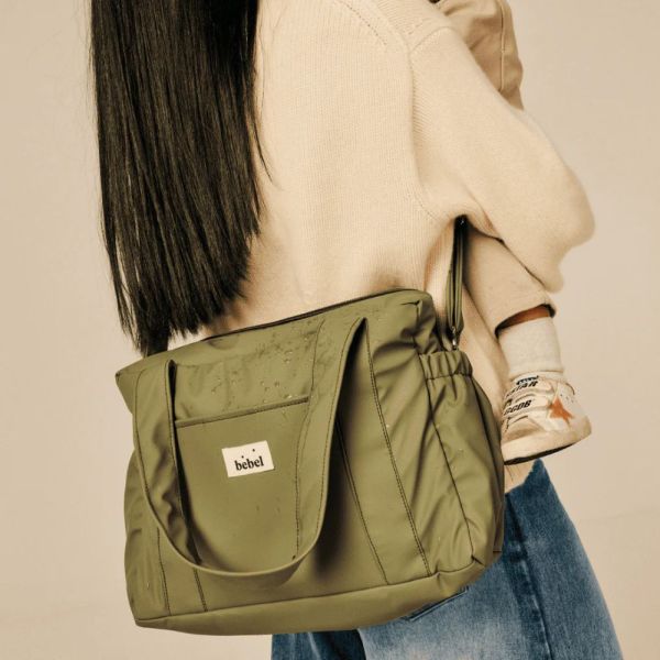 Sac à langer compact Middle imperméable multi-poches poussette Kaki