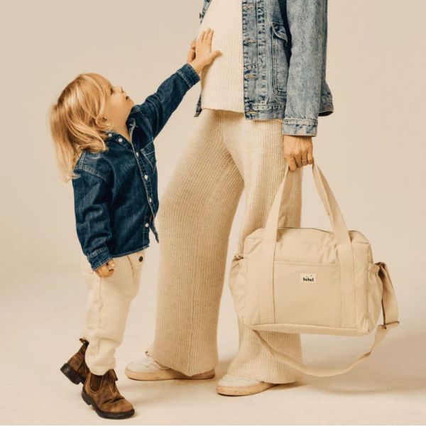 Sac à langer compact Middle imperméable multi-poches poussette Latte
