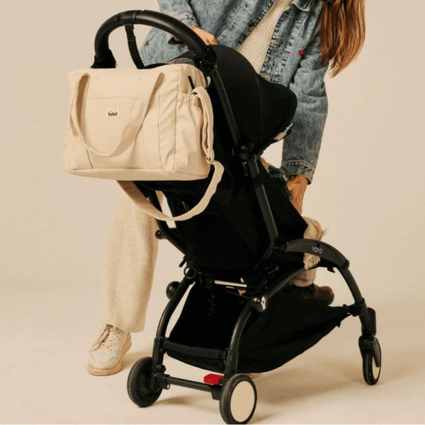Sac à langer compact Middle imperméable multi-poches poussette Latte