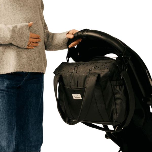 Sac à langer compact Middle imperméable multi-poches poussette Noir