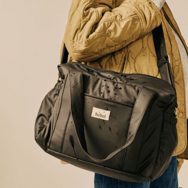 Sac à langer compact Middle imperméable multi-poches poussette Noir
