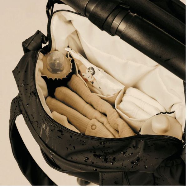 Sac à langer compact Middle imperméable multi-poches poussette Noir