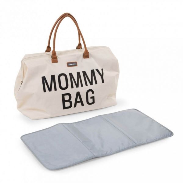 Sac à langer Mommy bag écru + lot de 2 langes 120cm Brique Terrazzo + coffret zéro.zéro biberon 180ml + sucette 2mois