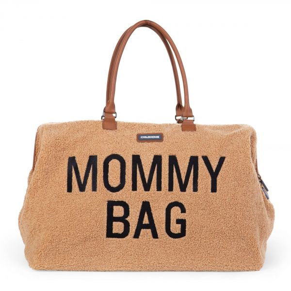Sac à langer Mommy bag teddy beige + lot de 2 langes 120cm Brique et Terrazzo + coffret zéro.zéro biberon 180ml + sucette 2mois