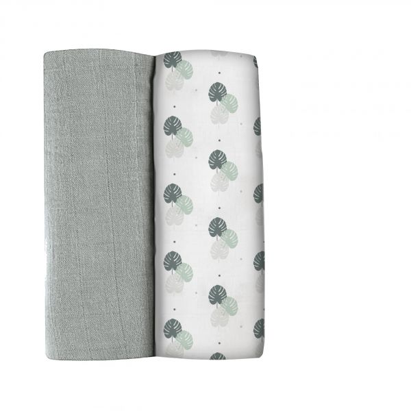 Sac à langer Mommy bag teddy écru + lot de 2 langes 120cm Gris Mirage et  Jungle + coffret zéro.zéro biberon 180ml + sucette 2mois