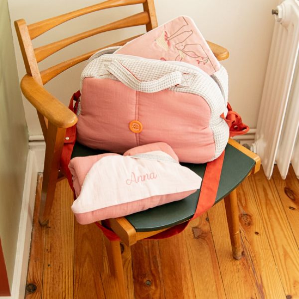 Sac à langer vieux rose