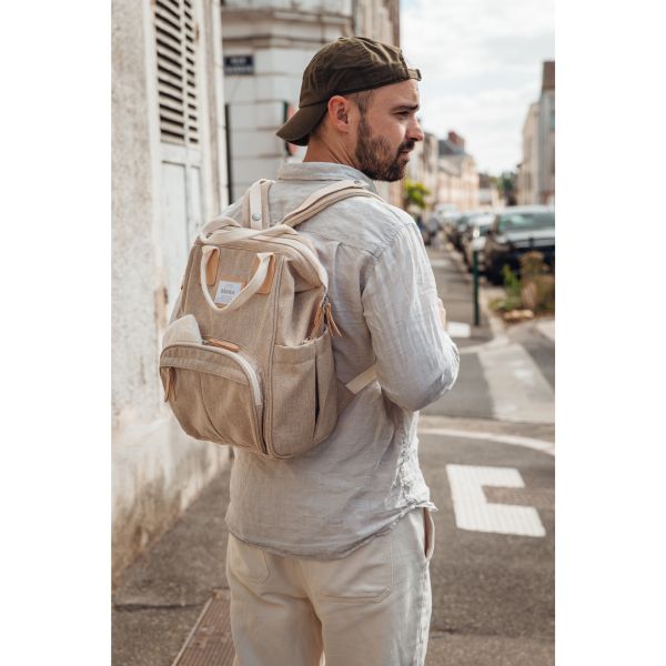 Sac à dos à langer Wellington Argile