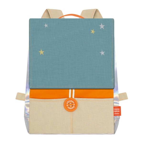 Sac à dos enfant Astro Orange & Océan personnalisable