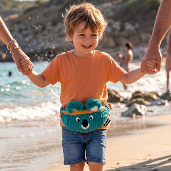 Sac banane enfant velours Berlingos le koala