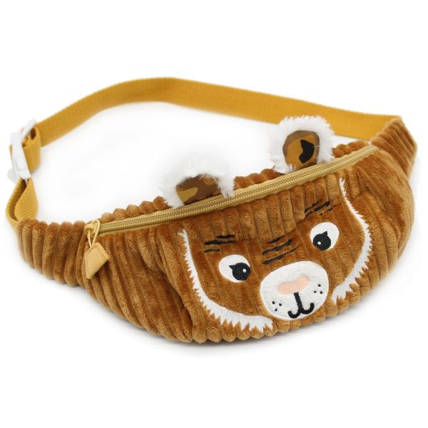 Sac banane enfant velours Spéculos le Tigre
