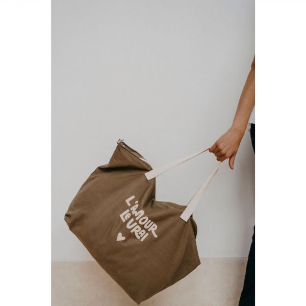 Sac cabas L'amour le vrai taupe