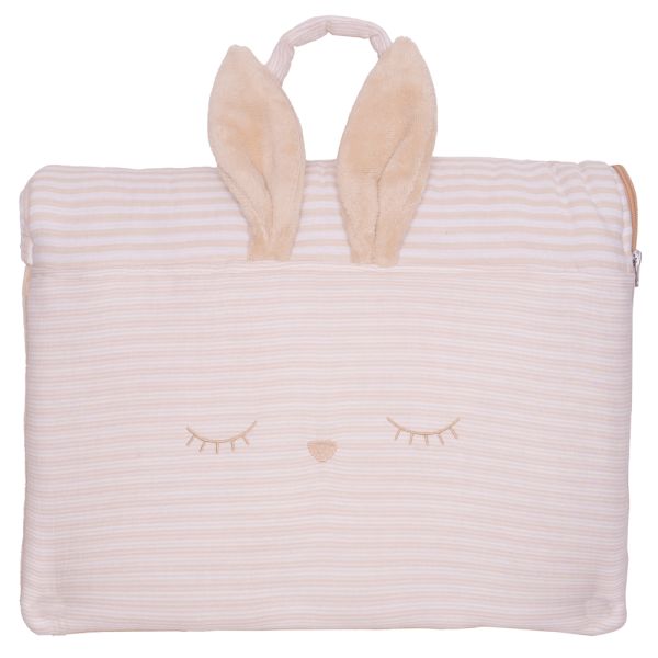Sac de couchage enfant pliable & nomade rayé galet