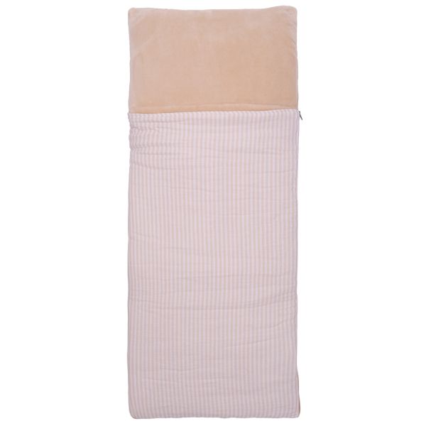 Sac de couchage enfant pliable & nomade rayé galet