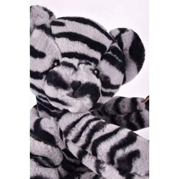 Sac bandoulière Ours en peluche 30 cm Zébré