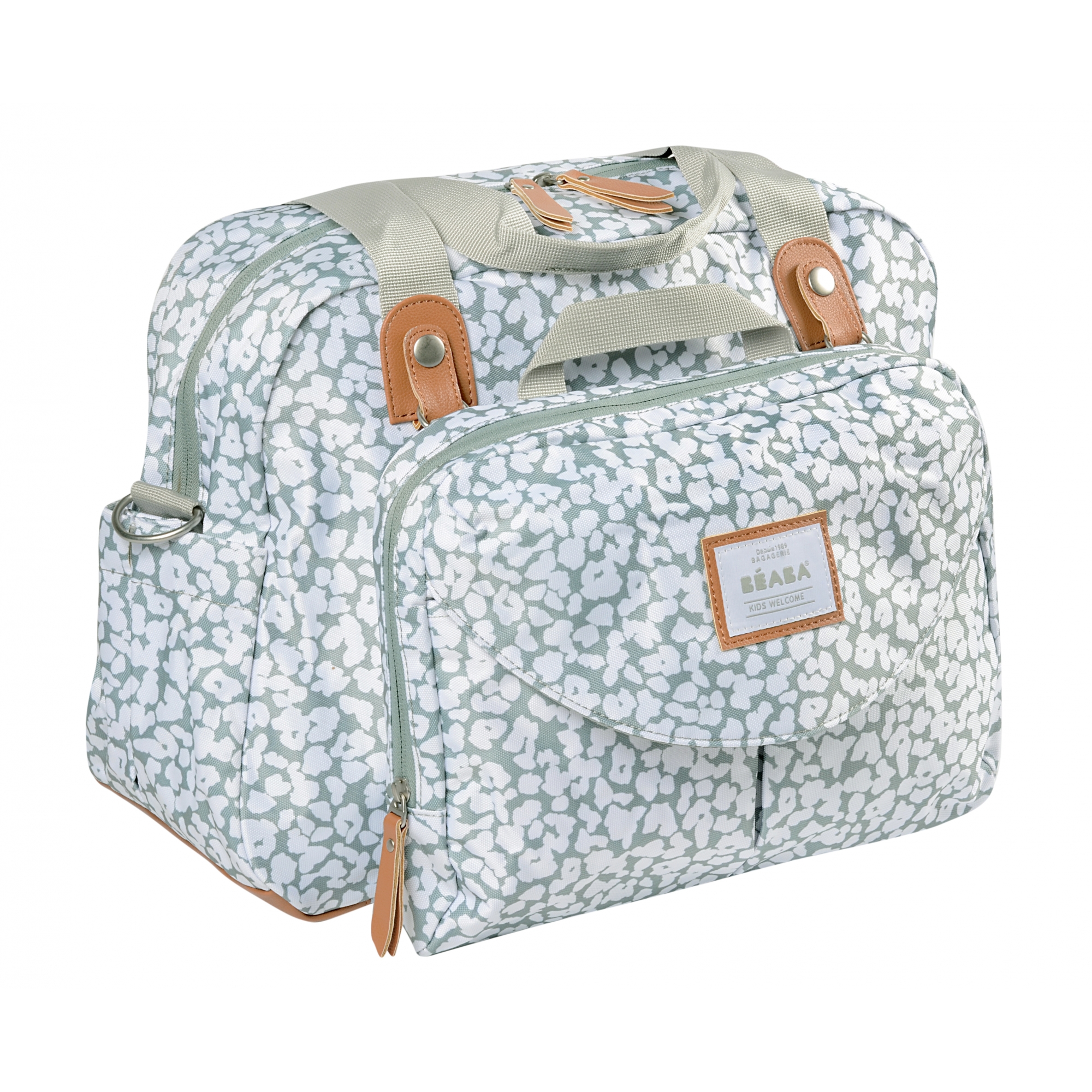 Sac Genève II PLAY PRINT Sage Green BEABA, Vente en ligne de Sac à langer