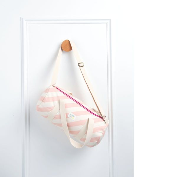 Sac de voyage enfant Pop Rayure rose