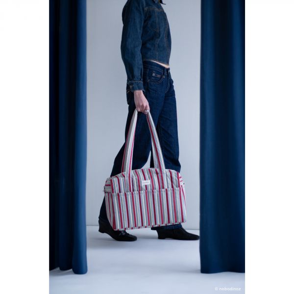 Sac pour poussette Stories Blue Red Stripes